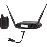 Shure GLXD14+/B98 Dual Band Digital Wireless Microphone System for Brass, Woodwinds, Percussion - 12-Hour Battery Life, 100 ft Range | Clip-on Instrument Mic, Single Channel Receiver (GLXD14+/B98-Z3)