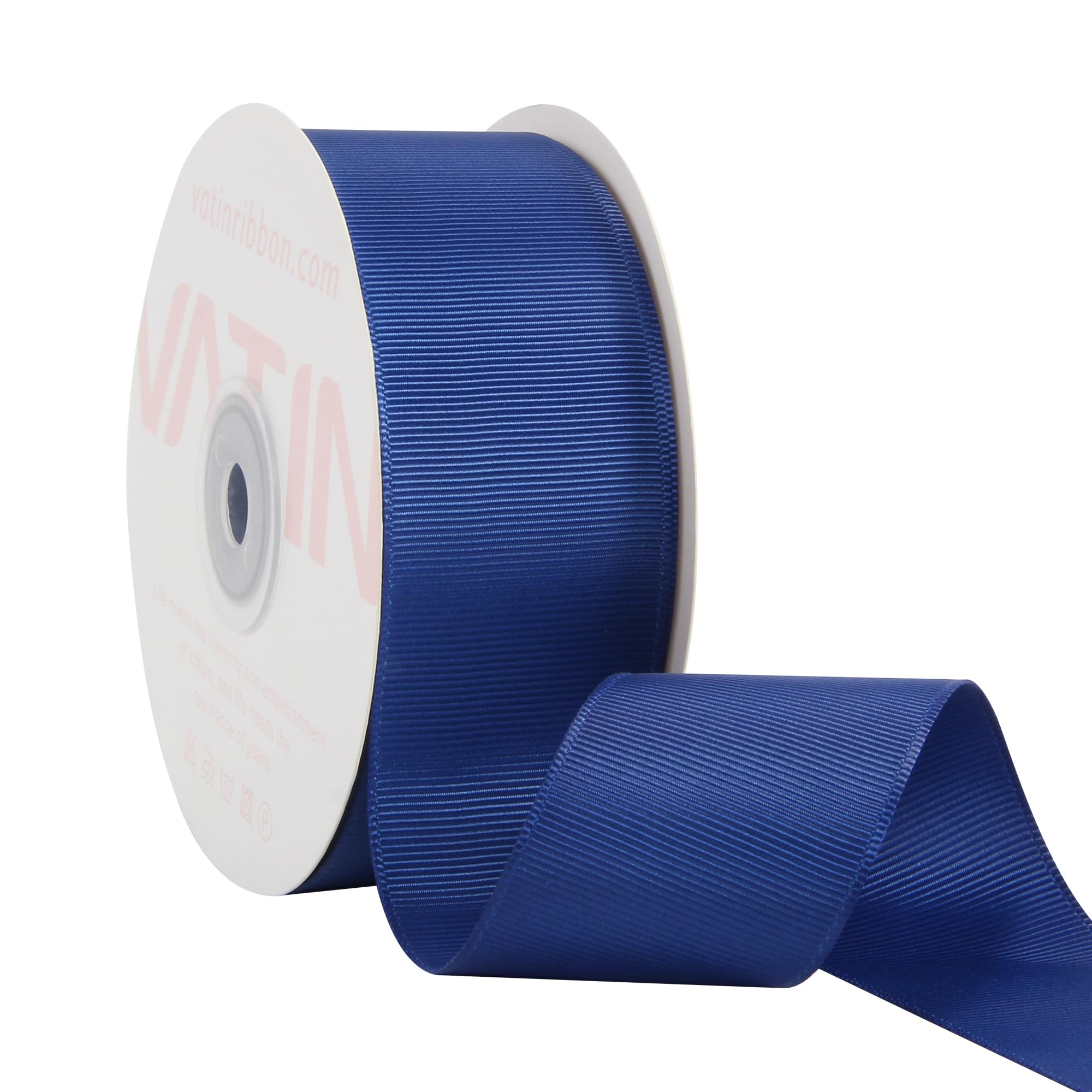 VATIN 38 mm Solid Century Blue Grosgrain Ribbon Spool -23 Metres, Great for Sewing, Gift Wrapping, Hair Bows, Flower Arranging, Home Decorating