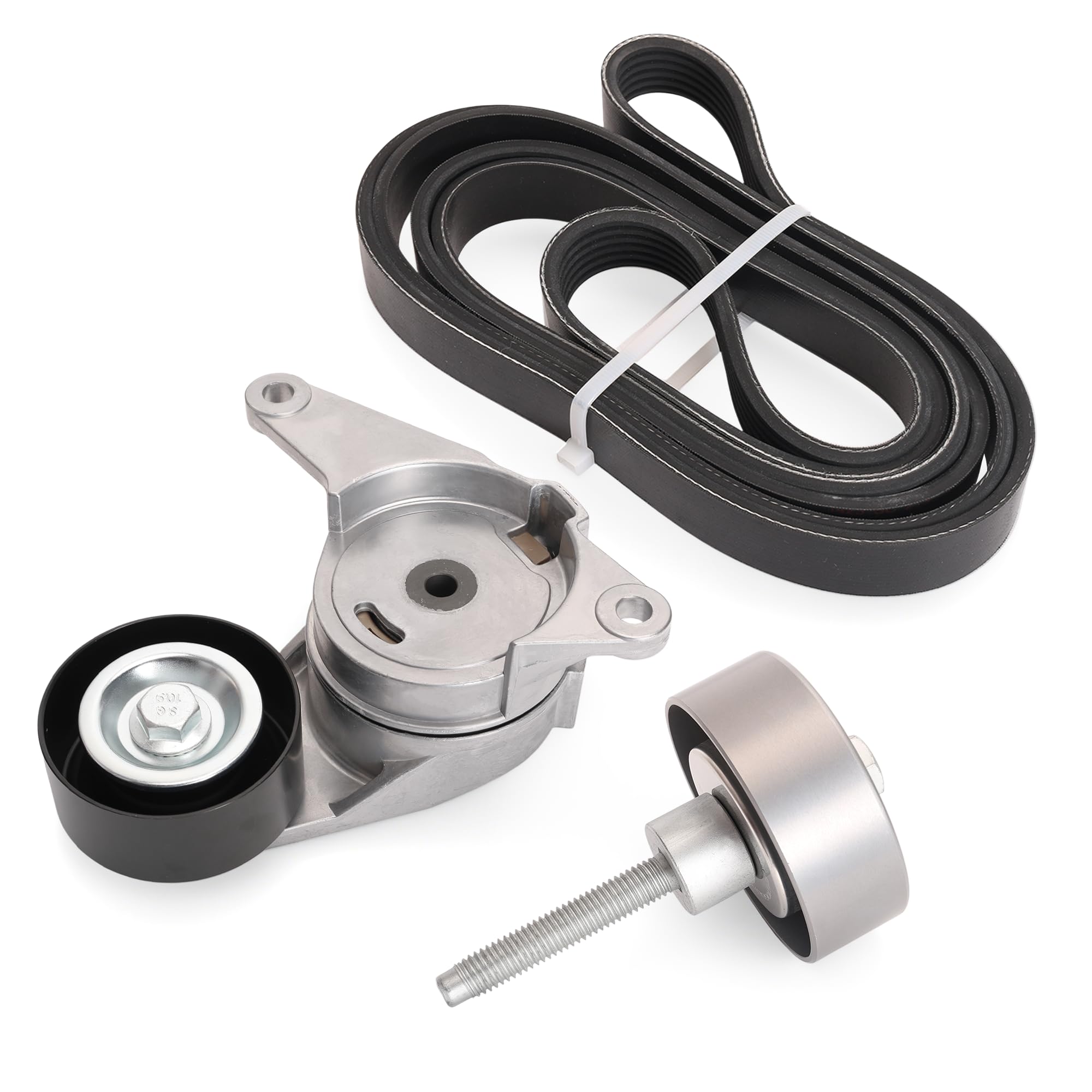 Photo 1 of JAVOUKA Belt Tensioner Serpentine Belt Idler Pulley Kit for GMC Acadia, for Buick Enclave, for Saturn Outlook, for Chevrolet Traverse, for Saab 9-4X, for Cadillac XTS/SRX, 2.8/3.6L, 08-18