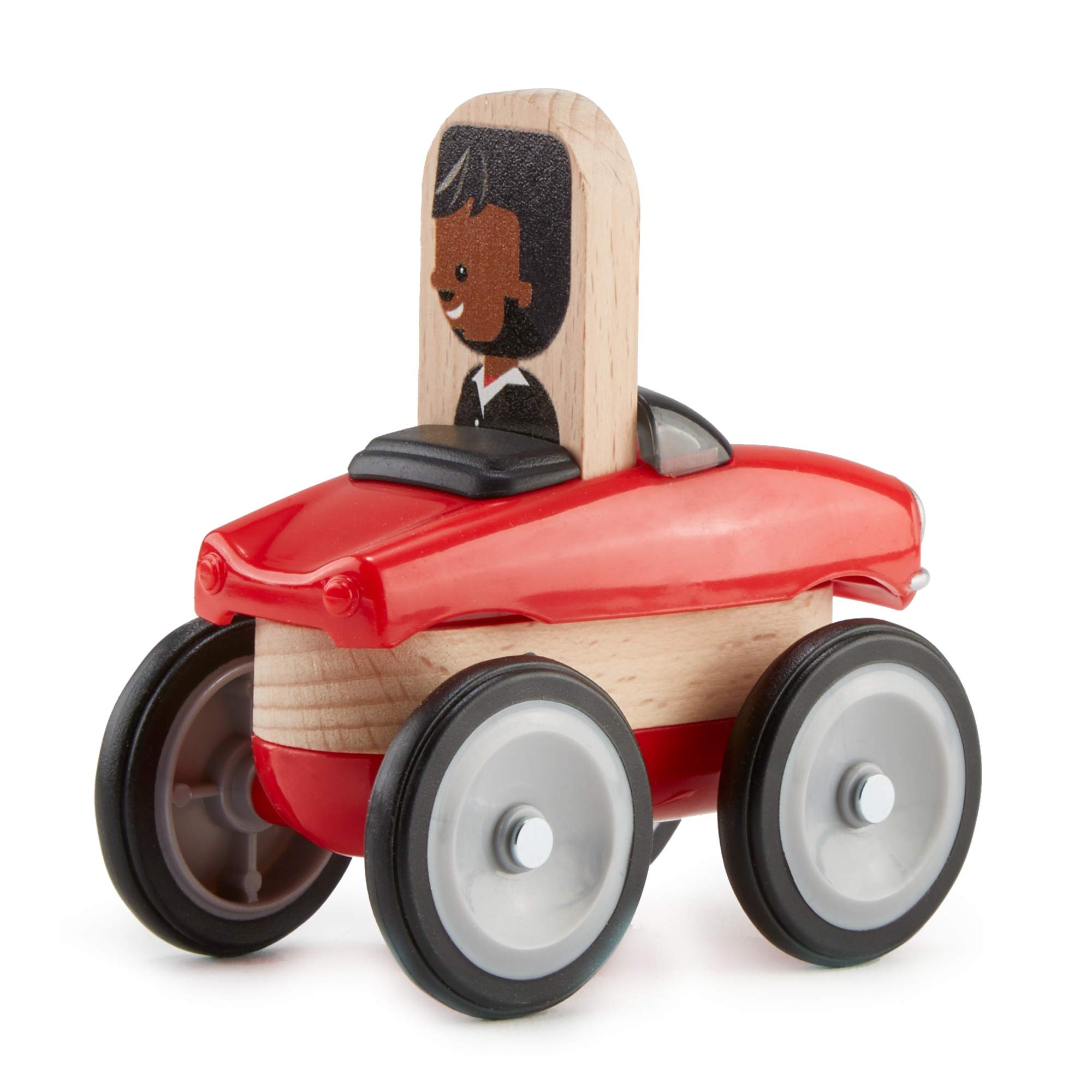 Fisher-Price GGL53 – Wonder Worker Wooden Toy Sports Car Toy Car Made of FSC Certified Wood, Toy from 3 Years