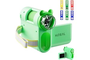 Hideal HP60 IPS Microscope for Kids: [Auto On & Off] [3-in-1] 2" Portable Handheld Microscope Miniscope, Pocket Mini Scope Educational Science Kit, Christmas Birthday Gifts for Kids, PC View, Green