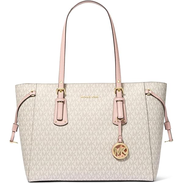 Bolso Tote Michael Kors Voyager Grande Cuero Saffiano Mujer Azul  Marino