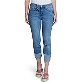 Seven7 Womens Mid Rise Slim Straight Jean