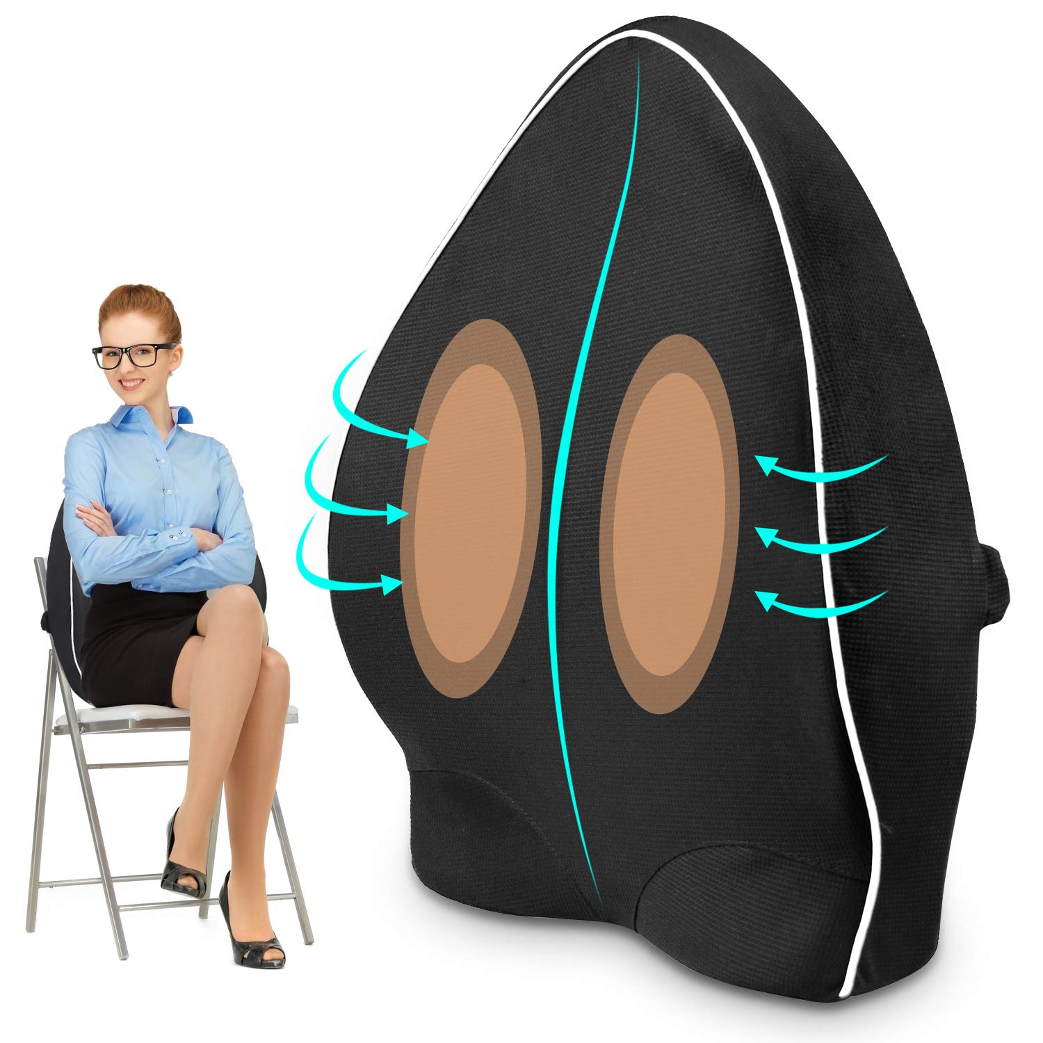 Lumbar Support Pillow Orthopedic Design for Back Pain