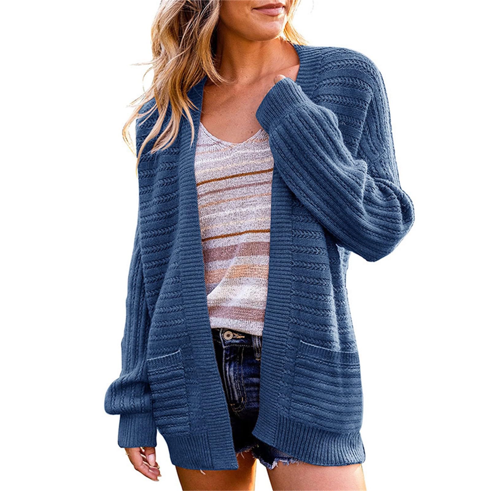 ADJHDFH Knit Sweater Work Cardigans For Women