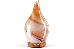 Porseme 150ml Essential Oil Diffuser Glass Color Changing Aroma Air Diffusers Aromatherapy Ultrasonic Cool Mist Humidifier 4 