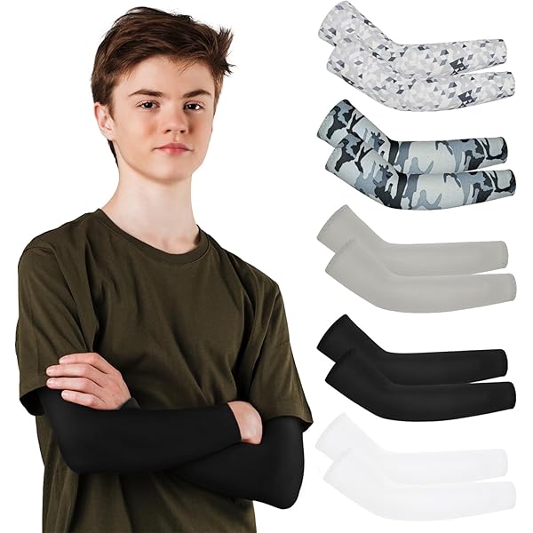 thumbnail image 2 of 3 Pairs Kids UV Sun Protection Arm Sleeves - Cooling Compression Sleeves 2 of 11