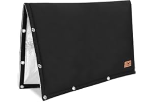 DEMEDO Backflow Preventer Insulation Cover - 2 Way Opening Pipe Insulation Cover for Irrigation Valve, Sprinkler Cover for Outside - Winter Freeze Protection Backflow Cover - 30" W x 24" H, Black