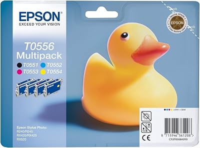 Epson T055640 Multipack Ink Cartridges Black Cyan Magenta Yellow for Stylus