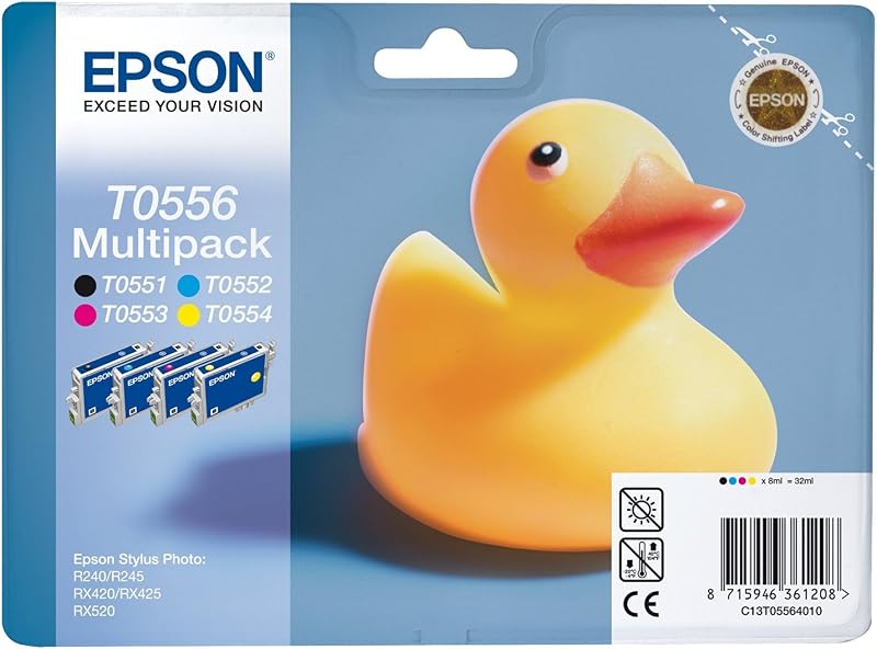 Epson T055640 Multipack Ink Cartridges Black Cyan Magenta Yellow for Stylus