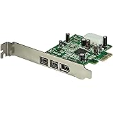 StarTech.com 3 Port 2b 1a 1394 PCI Express FireWire Card Adapter - 1394 FW PCIe FireWire 800 / 400 Card (PEX1394B3)