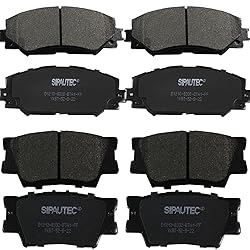 SIPAUTEC-8pcs Front and Rear Carbon Fiber Ceramic