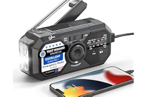 SIYEGK Emergency Weather Radio, Portable AM FM NOAA Radios with Crank SOS Alarm, 3500mAh Pocket Solar Emergency Supplies Gadgets for Men, Small Survival Gear for Home Office Hurricane Camping Hiking Outdoor