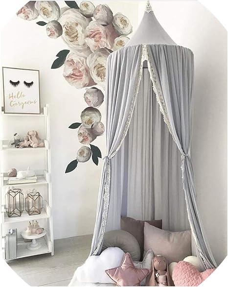 round crib with canopy