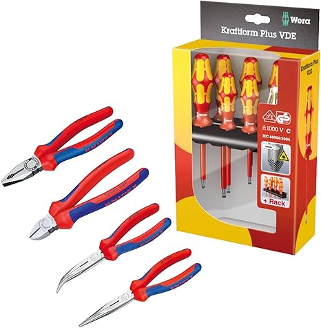 Wera Knipex Tournevis 160i 7 05006147001 Kit Kit 1 Tournevis Pinces Set De Pinces Combi Pince Demi Ronde Droite Courbe Fente Tournevis Cruciforme Coffret De Pinces 4 Pieces Schrau Benzie Amazon Fr Auto Et Moto