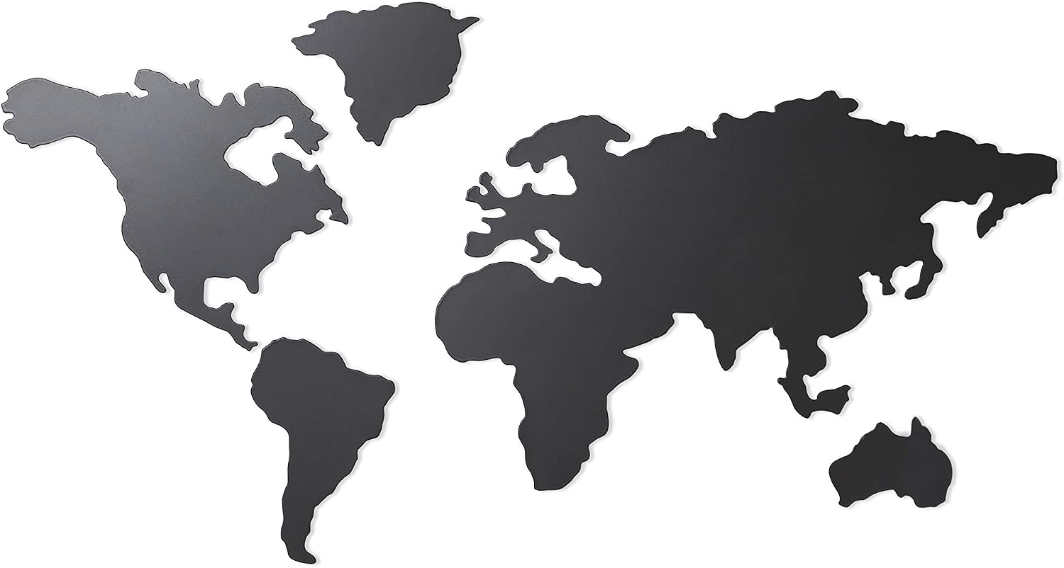 Umbra Mappit Wall Decor ? Magnet Board Map for Tracking Travels, Titanium Plated, Wall Art - Image 4