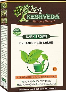 Keshveda Hair Color, Dark Brown, 100g