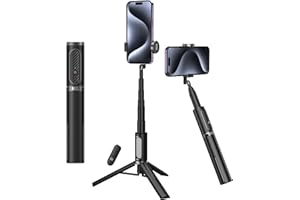 KraftGeek 33" Selfie Stick Tripod for iPhone and Android, Portable Travel Phone Tripod with Remote for Video Recording, Extendable Tripod Stand for iPhone 15 Pro Max & Samsung Galaxy S24/S23 Ultra