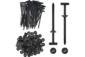 2026 New Heavy Duty Self-Locking Zip Ties Holder,Upgrade Nylon Universal Cable Tie Buckle with Pin Button Design, Multipurpos