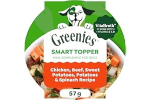 Greenies Smart Topper Adult Wet Dog Food Chicken, Beef, Sweet Potatoes, Potatoes & Spinach Recipe, 57g Bowl (10 Pack)
