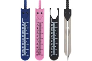 LANIAKEA ECG Caliper 3PCS EKG Calipers Electrocardiogram Divider for Nursing (Black Pink Blue)