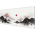 Dynippy Thin Extended Gaming Mouse Pad （31.5 * 11.8 * 0.08 inch） with Stitched Edges Large Mousepad Long XXL Keyboard and Mouse pad Desk Mat for Gaming Office & Home - Artistic Painting