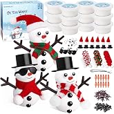 BANBBUR 12 Pack Christmas Stocking Stuffers for Kids, Build a Snowman Kit | Christmas Crafts for Kids,Snowman Crafts Non-Toxic Modeling Clay ,Christmas Activity Kid,Family Fun,Party Favors Boys Girls