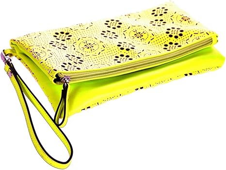 bright yellow clutch bag