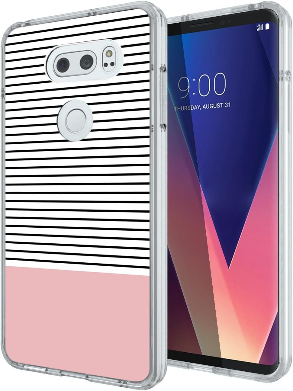 Best lg v30 case stripe