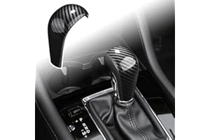ANFOKAS Compatible with Mazda 3 CX-30 CX-50 Accessories Sporty Car Gears Gear Panel Gear Shift Knob Cover Trim Cap Interior Decoration Sticker -Carbon Fiber Style
