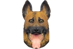 MOLEZU Dog Head Mask for Adult, Animal Costume Mask Halloween Latex Mask
