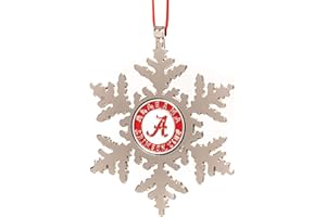 COLLEGIATE PULSE Alabama Crimson Tide Snowflake Christmas Ornament