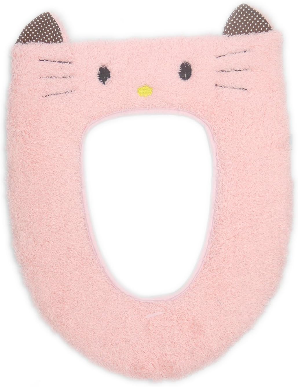 Timtop Winter Warm Cartoon Toilet Seat Cover (Pink)