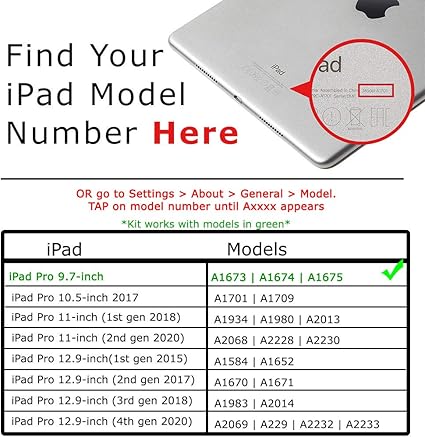 Amazon Com Repairpartsplus Foripad Pro 9 7 Screen Replacement Lcd Glass Digitizer A1673 A1674 A1675 Premium Kit By Black Computers Accessories