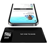 Popl Smart NFC Business Card - Sleek Modern Digital Business Card w/Instant App-Free Sharing - Customizable NFC Cards Compatible w/iPhone & Android (Metal Black)
