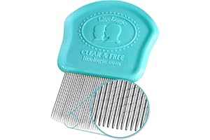 LiceLogic Lice and Nit Eliminator Comb - Effective Against Super Lice, Professional Grade, Stainless Steel Teeth, No-Slip Grip Handle, Durable, Reusable