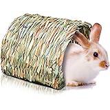 SunGrow Woven Timothy Grass Tunnel for Hamsters, Guinea Pigs, Secret Base for Ninja Training, Ideal for Dwarf Rabbits, Bearde