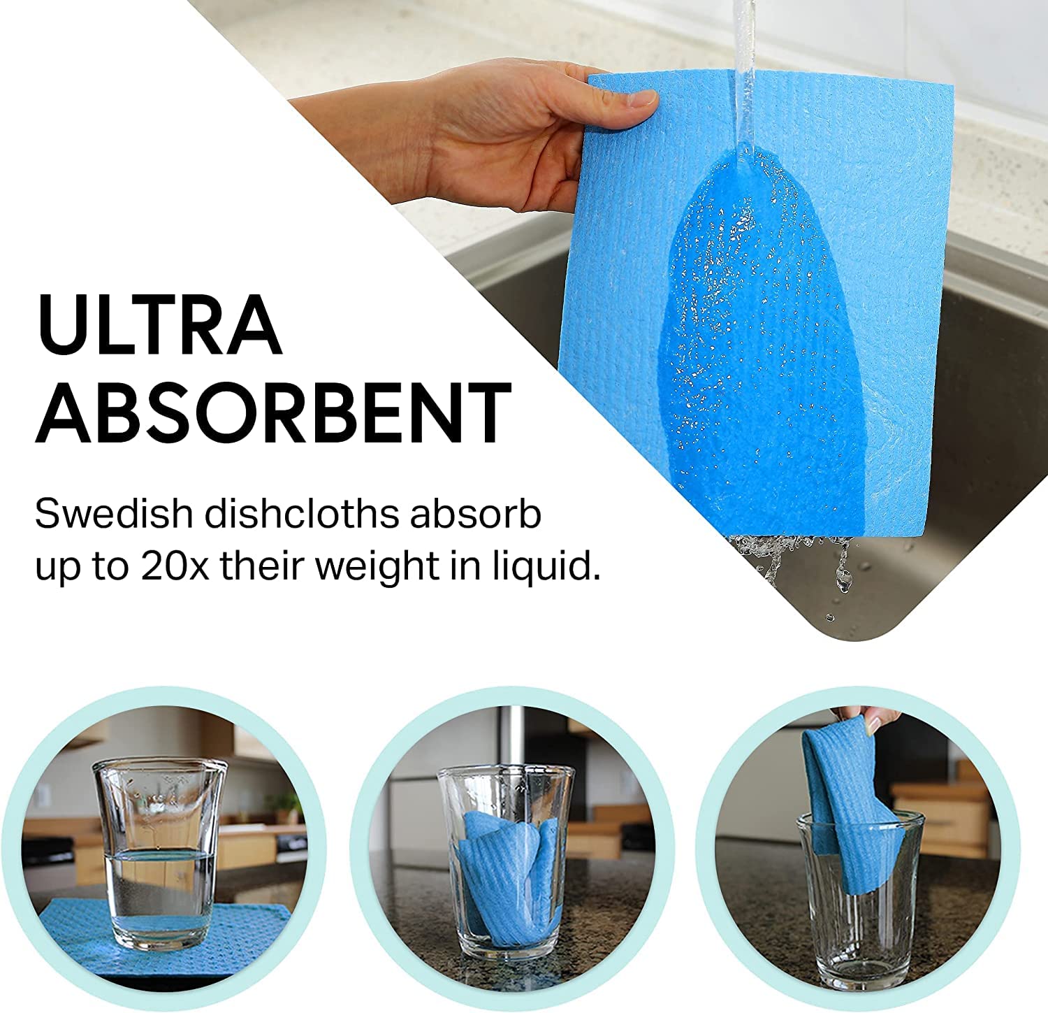 Swedish Wholesale Swedish DishCloths for Kitchen 10 Pack Reusable