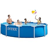 INTEX Metal Frame 12ft x 30in Round Above Ground Swimming Pool | 28210EP - Pool Only (Pump Not Included)