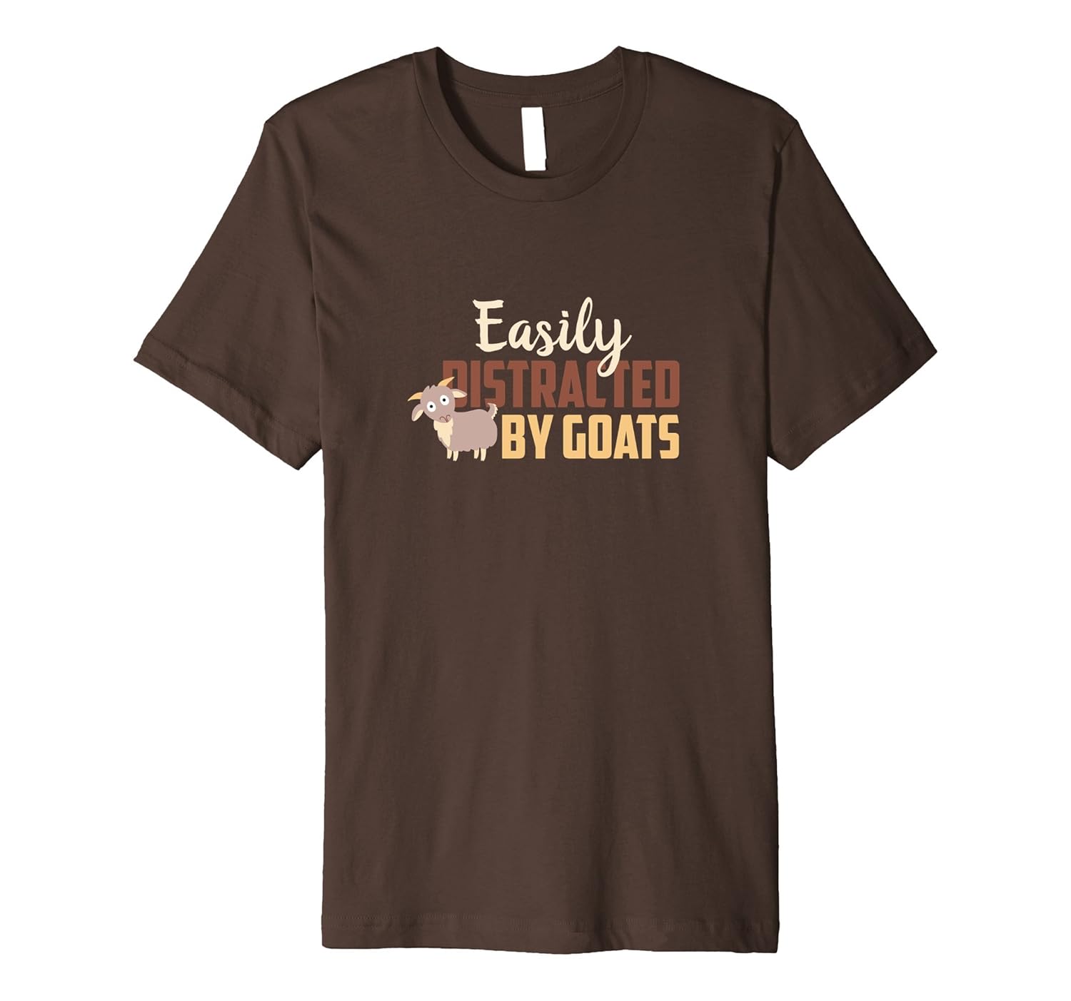 Funny Easily Distracted Goats T-Shirt Gift Idea for Mom Dad-anz