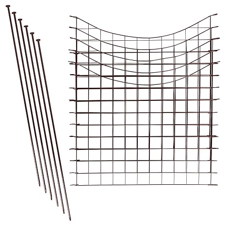 Teichzaun Set / Komplettsett in versch Verpackungseinheiten und versch Formen, grün (10x Unterbogen, Braun)