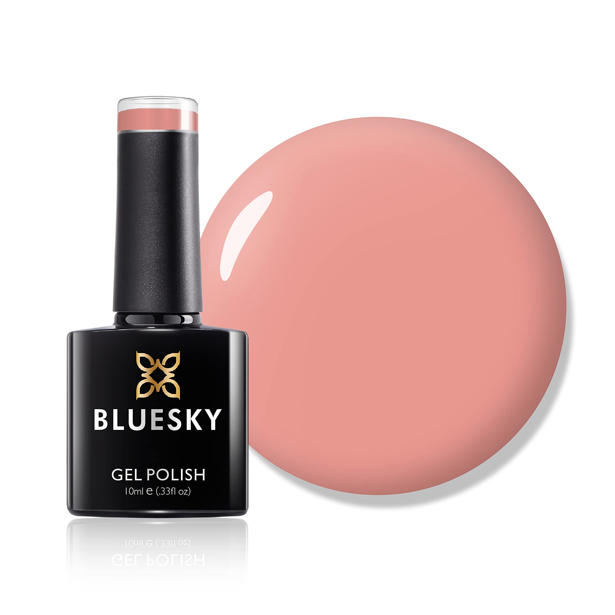 Bluesky Gel Nail Polish, Salmon Run 80592, Pink, Long Lasting, Chip Resistant, 10 ml (Requires Drying Under UV LED Lamp)