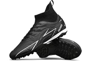 lozoye Indoor Soccer Cleats Mens Womens Turf Soccer Cleats Wide Socer Shoes FG AG TF High Ankle Football Boots