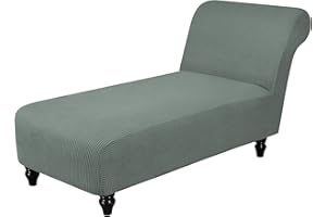 GAMUKAI Lounge Chaise Slipcover Stretch Sofa Cover for Living Room Indoor Armless Chaise Lounge Cushion Slip Cover Protector for Pets (Pool)