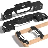 KJE 2-Piece 3 in 1 Framing Tool, 12" 14" 16" On-Center Stud Spacer Framing Tool, Cast Aluminum Stud Layout Jig for Walls, Roofs, Floors, Ladders