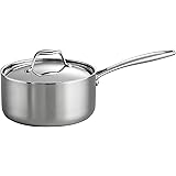 Tramontina 80116/023DS Gourmet Stainless Steel Induction-Ready Tri-Ply Clad Covered Sauce Pan, 3-Quart, NSF-Certified, Made i