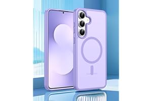 for Samsung Galaxy S25 FE Case,Compatible with MagSafe,Shockproof Military-Grade Protection, Magnetic Clear Back Anti Yellowi