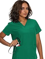 floralhue Scrubs for Women, V-Neck Scrubs Top