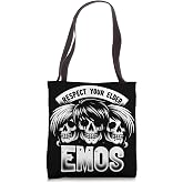 Emo Skulls Tribute Tee - Respect Your Elder Emos Tote Bag