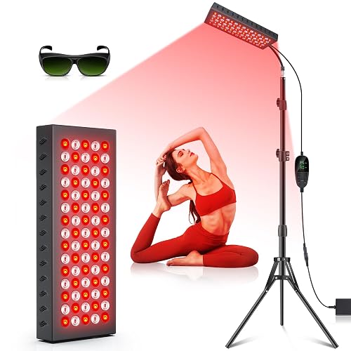 Red Lights Therapy for Body Face, 75 LED Light Therapy Panel with Stand ...